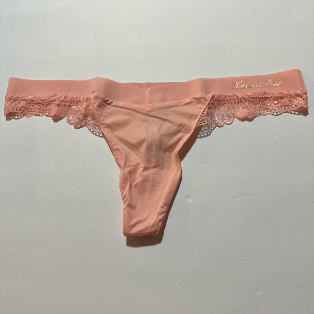 Victoria's Secret Coral Lace Thong Panty